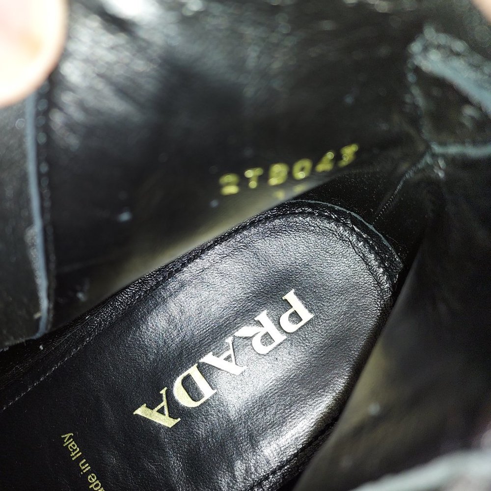Prada Half-Chelsea 2TB043 Saffiano Leather Boots - Picture 4 of 5